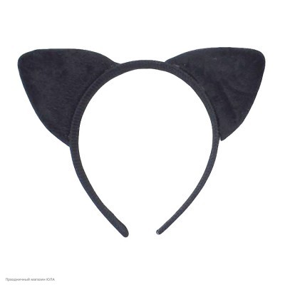Ободок Уши Кошки (чёрные) РС14015-ч