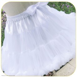 Подъюбник Фатин с рюшками 2-сл. 30см (белый)