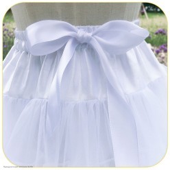 Подъюбник Фатин с рюшками 2-сл. 30см (белый)