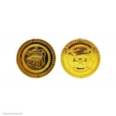 Монеты пиратские 3,5см золотые 20шт (пластик) РС13029-1