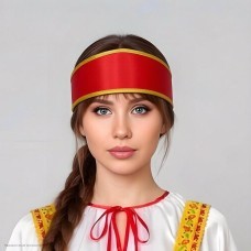 Кокошник "Наташа" красный (без отделки)