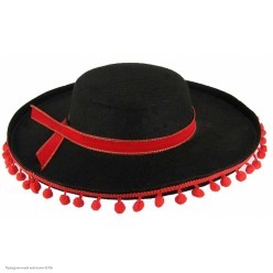 Шляпа Испанская чёрная (фетр)