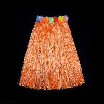 Юбка гавайская 60см (оранжевая) РС16003-о