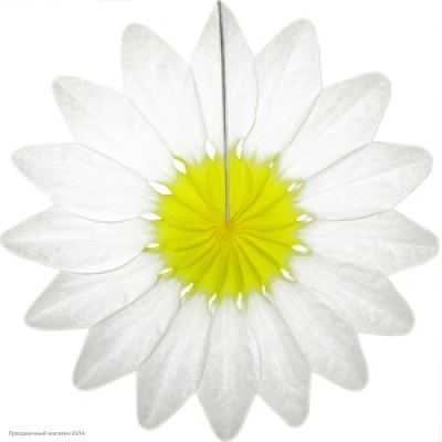 Фант бумажный "Цветок" 36см белый 18559