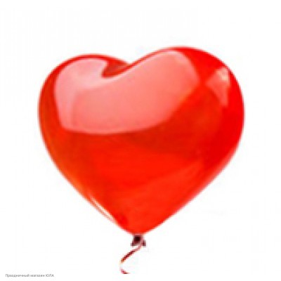 Шар Сердце без рисунка Красный 24"/61см AVP817150