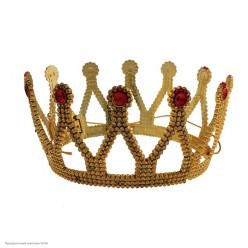 Корона королевская "Венец" золотая (пластик)