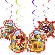 Спираль "Весёлый пират" 4шт/уп 16см (бумага)