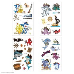 Тату переводное "Весёлые пираты" 7,5*12см ассорти