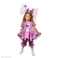 Костюм детский "Кукла Тутси" сиреневый р.32, 128 см