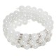 Браслет "Змейка" 3-ярусный Жемчуг, стразы (белый) 983965