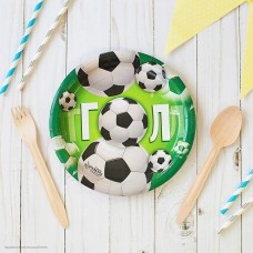 Тарелки "Футбол. Гол" 18см 10шт (бумага)