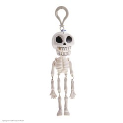 Подвеска "Скелет" клацающая челюсть (белый) 14 см