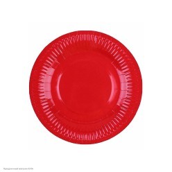 Тарелки 18 см Красные 10 шт, бумага