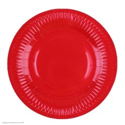 Тарелки 23 см Красные 10 шт, бумага