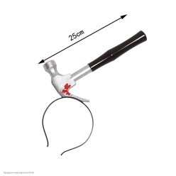 Ободок-имитация "Молоток в голове" (пластик)