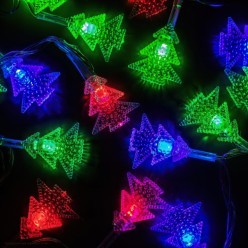 Электрогирлянда LED Нить 28 ламп Ёлочки 5м цветная