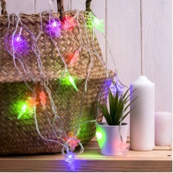 Электрогирлянда LED Нить 28 ламп Ёлочки 5м цветная