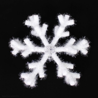 Снежинка объёмная 37см белая (пенополиэтилен) К1987-2