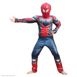 Костюм детский "Человек-паук 2" с мышцами 110-120 см