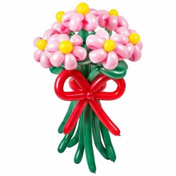 Букет цветов из шариков "ромашки"